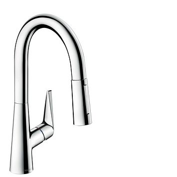 Смеситель для кухни Hansgrohe Talis M51 на 1 отв, поворотный излив: 18.5см с вытяжным душем, 2jet, h:15.2см, цвет: хром