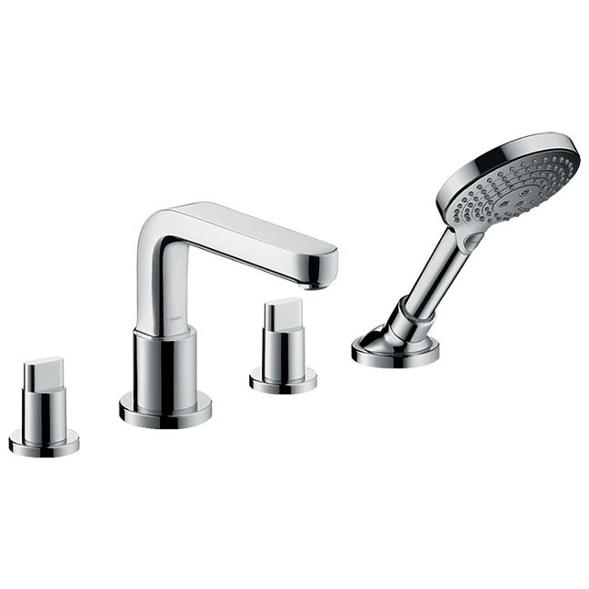 Смеситель на борт ванны Hansgrohe Metris S 4 отв., цвет: хром