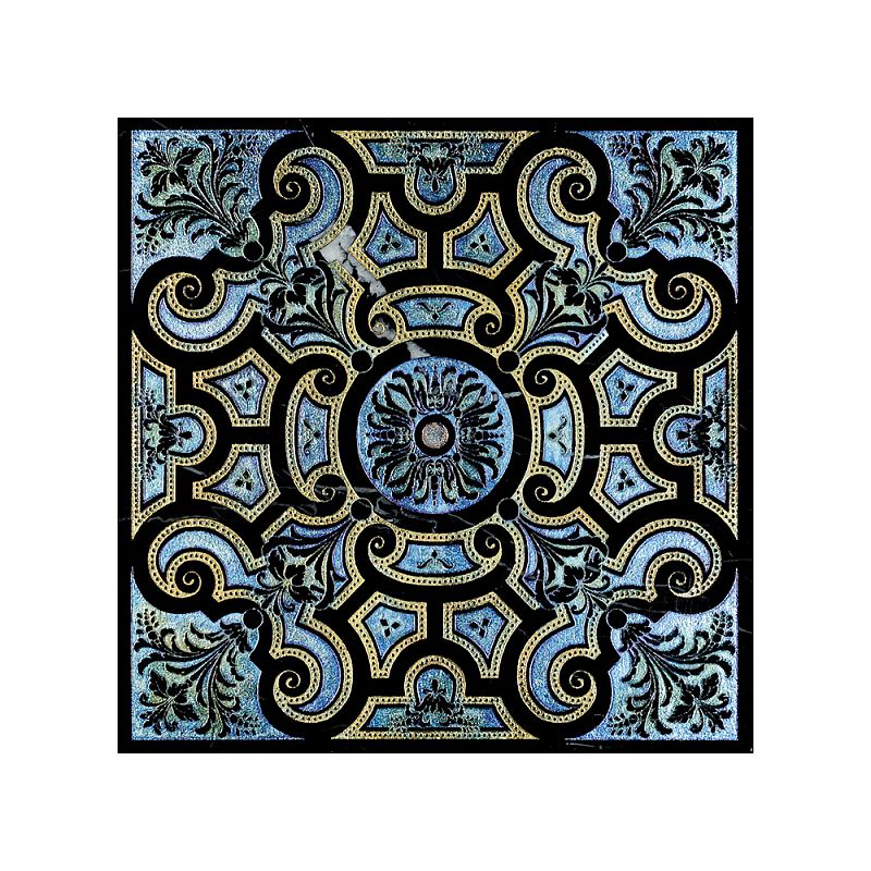 Мраморная плитка Akros Axioma Enia T Nero Marquinia Silver 40x40