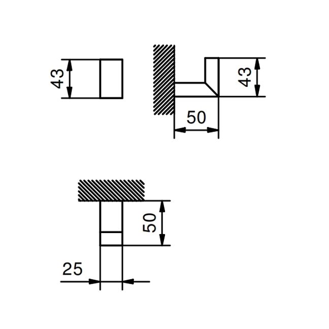 Fantini Linea Крючок, цвет хром