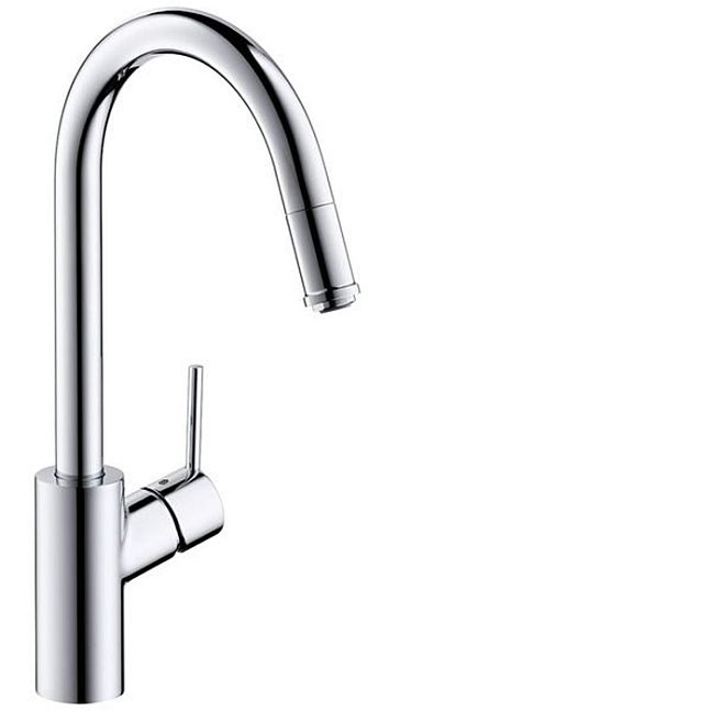 Смеситель для кухни Hansgrohe Talis M52 на 1 отв, поворотный излив: 20.9см с вытяжным душем, 1jet, h:26см, sBox, цвет: нержавейка