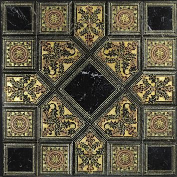 Мраморная плитка Akros Axioma Tonos T Nero Marquinia Gold 40x40