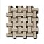 Мозаика Art&Natura Marble Mosaic Basket Weave (Botticino Fiorito + Dark Imperador) 30,5x30,5