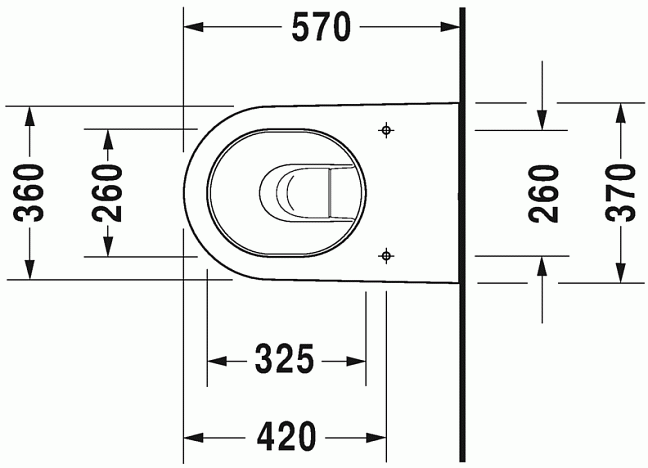 Duravit Starck 2 Унитаз напольный, пристенный