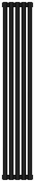 Отопительный радиатор Сунержа Эстет-1 1200х225 5 секций, Матовый чёрный