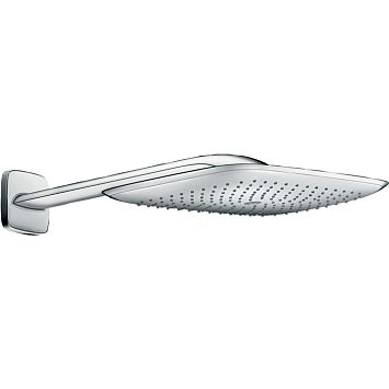 Верхний душ Hansgrohe PuraVida 1jet (RainAir), 391х261 мм, с настенным держателем 390 мм, шарнирное соединение, G1/2, цвет: хром