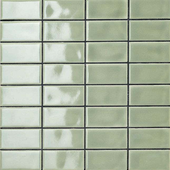 Керамогранит Mutina Din Light Green Glossy 7,4X15