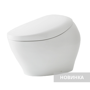 Унитаз с сидением TOTO NEOREST NX  электронный напольный 468x800x565 мм, выпуск в пол, безободковый,Tornado Flush, Cefiontest, цвет: белый/золото