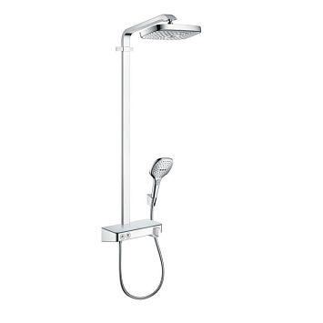 Душевая система Hansgrohe Raindance Select E 300 Showerpipe, с верхним душем 30х19см., ручным дешем, и термостатическим смесителем, цвет: хром