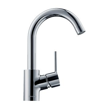 Hansgrohe Talis S Смеситель для раковины однорычажный с поворотным изливом со сливным гарнитуром хром 32070000 