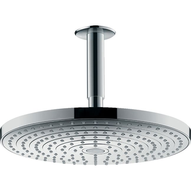 Верхний душ Hansgrohe Raindance Select S d300мм, 2jet (Rain, RainAir), G1/2, шарнирное соединение, потолочный, цвет: хром