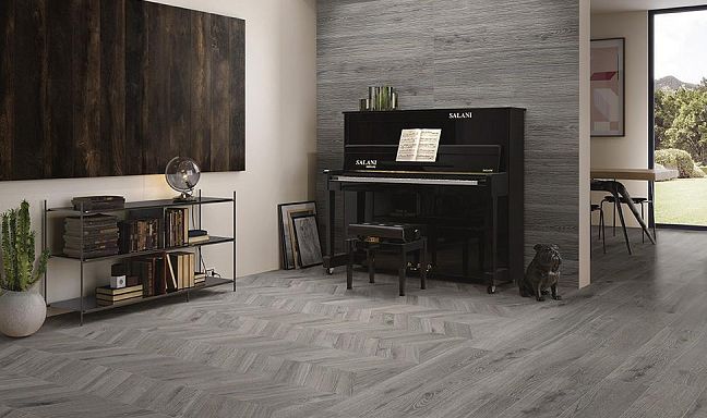 Керамогранит Provenza Provoak Grigio Spazzolato Naturale 20x120