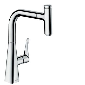 Смеситель для кухни Hansgrohe Metris Select на 1 отв, поворотный излив, цвет: хром