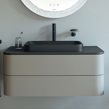 Duravit Happy D.2 Plus Столешница для мебели 1000x550x16мм, с 1м отв под раковину для # HP4931, HP4941, HP4951, HP4961, HP4971, цвет: graphite superma