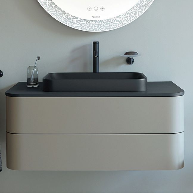 Duravit Happy D.2 Plus Столешница для мебели 1000x550x16мм, с 1м отв под раковину для # HP4931, HP4941, HP4951, HP4961, HP4971, цвет: graphite superma