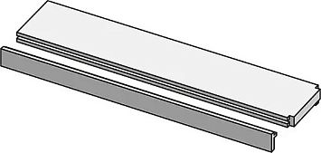 Mutina Деревянная направляющая Bloc Profile Terminale 12,5x300 Natural 