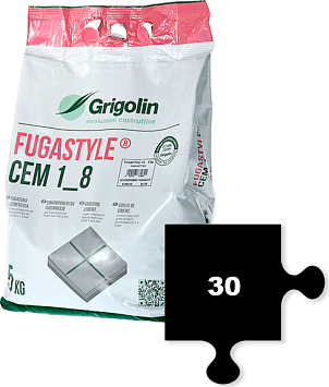 Затирка швов Fugastyle Cem 1_8 30  NERO ASSOLUTO 5kg