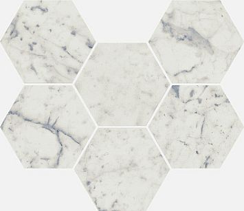 Керамогранит Italon Charme Extra Carrara Mosaico Hexagon 620110000065 25x29