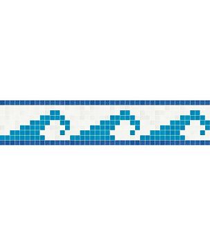 Trend Бордюр из стеклянной мозаики Aquatica Polka A mod. 29,4см; h=14,7cм