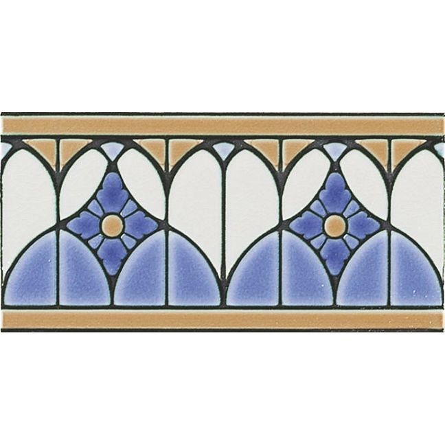 Бордюр Ceramiche Grazia Venice Bordura Fenice Cobalt Craquele 10x20