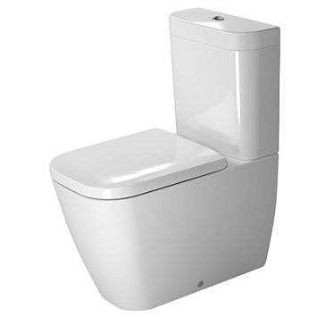 Duravit Happy D.2 Бачок с механизмом двойного смыва, хром, 6/3 л., для подключения снизу слева, 395x160мм, цвет: Белый