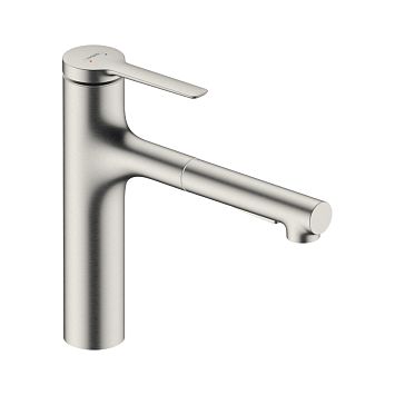 Hansgrohe Zesis M33 Кухонный смеситель 160 2jet с вытяжным душем сталь 74801800