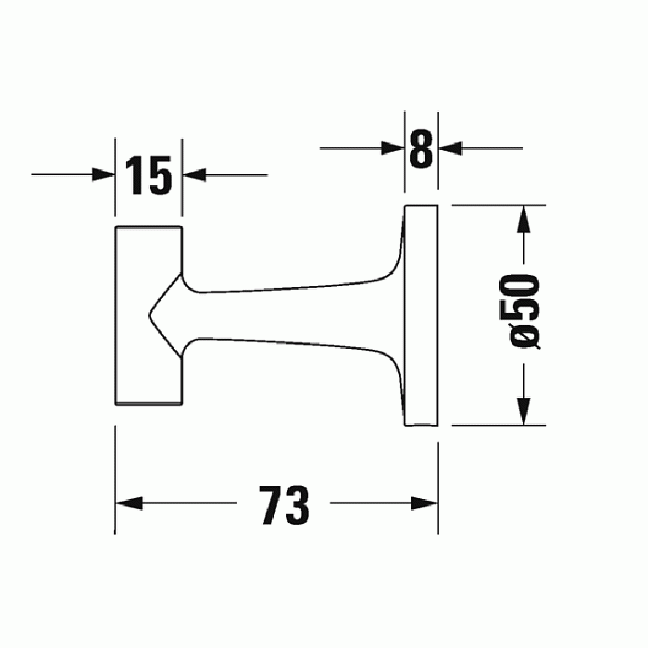 Duravit Starck T Крючок настенный цвет: хром