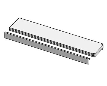 Mutina Деревянная направляющая Bloc Profile Terminale 12,5x300 Natural 