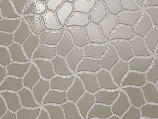 Керамогранит  Mutina Botanica 40.3х23.1см, flower, универсальный, глазурованный, цвет:grey glossy