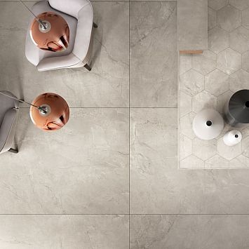 Керамогранит Keope Ceramiche Elements Lux Silver Grey Nat 60x60