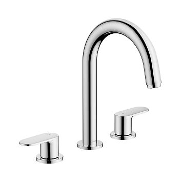 Hansgrohe Vernis Blend Смеситель для раковины на 3 отверстия со сливным гарнитуром хром