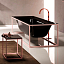 BETTE Lux Shape Каркас для ванны 3452 180x80см с панелью под слив, цвет/структура розовая тонкая матовая структура 818