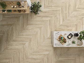 Керамогранит Love Ceramica Wooden Chevron Light Beige 20x80