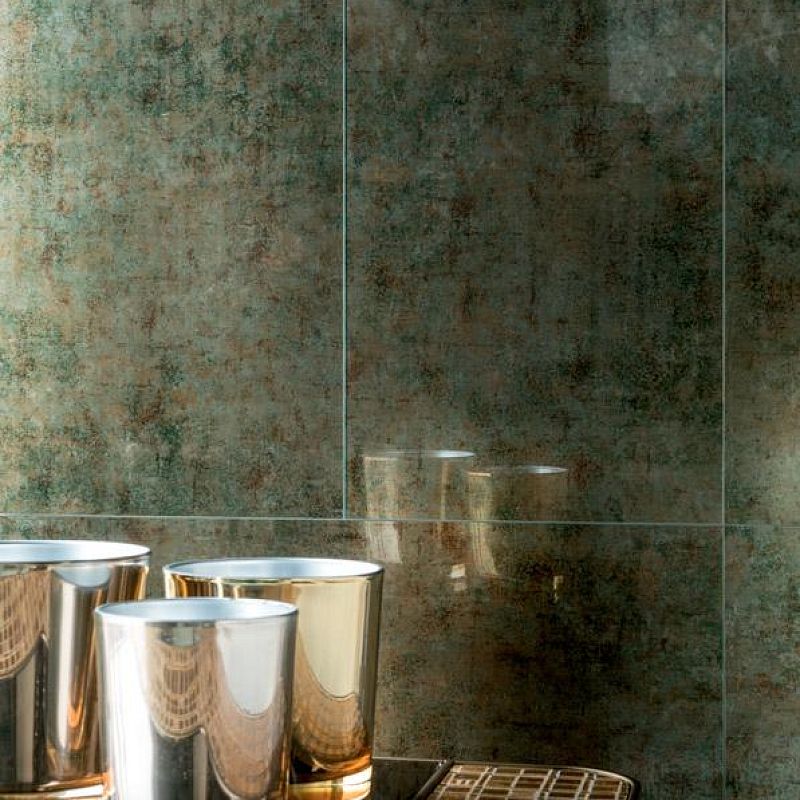 Стеклянная плитка Sicis Vetrite Tile Efesto Green 59,3x59,3