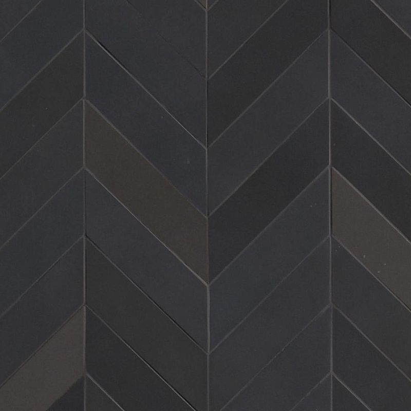 Керамогранит Mutina Mews Chevron Soot 5.5x19.6 см, черный