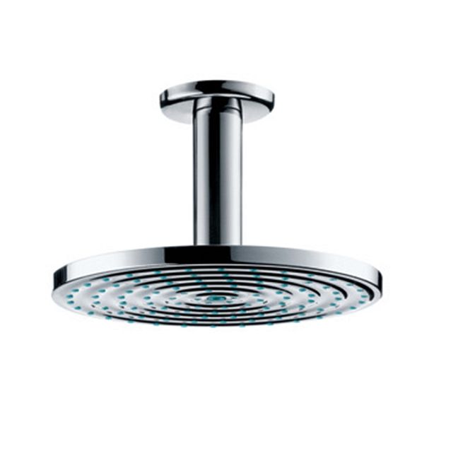 Верхний душ Hansgrohe Raindance S 1jet (RainAir), d180 мм, G1/2, шарнирное соединение, с потолочным держателем 100 мм, цвет: хром