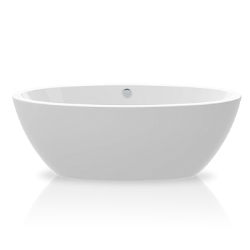 Ванна отдельностоящая  Knief Acrylic Loom акриловая  190х95х60 мм, отдельностоящая, белая глянцевая, щелевой слив-перелив хром.