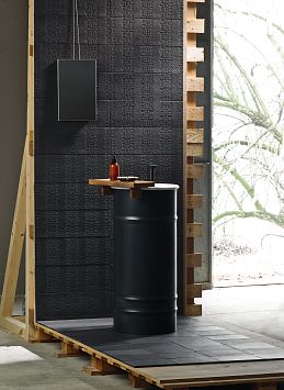 Керамогранит Mutina Bas Relief Cloud Relief Nero Matt 18x54